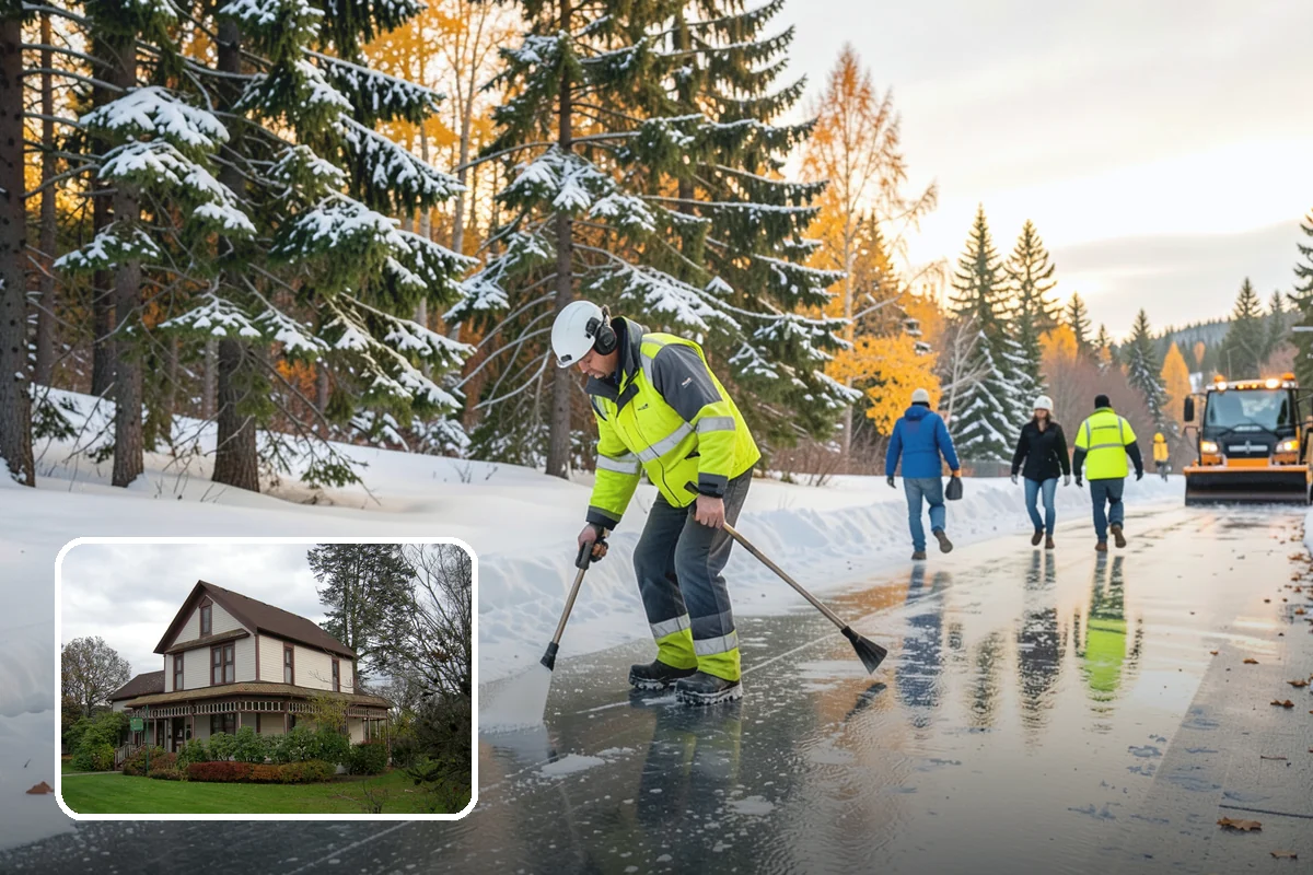 Pre-Storm Treatment in Sumner, Pierce County, WA - Prevents snow and ice from bonding to pavement