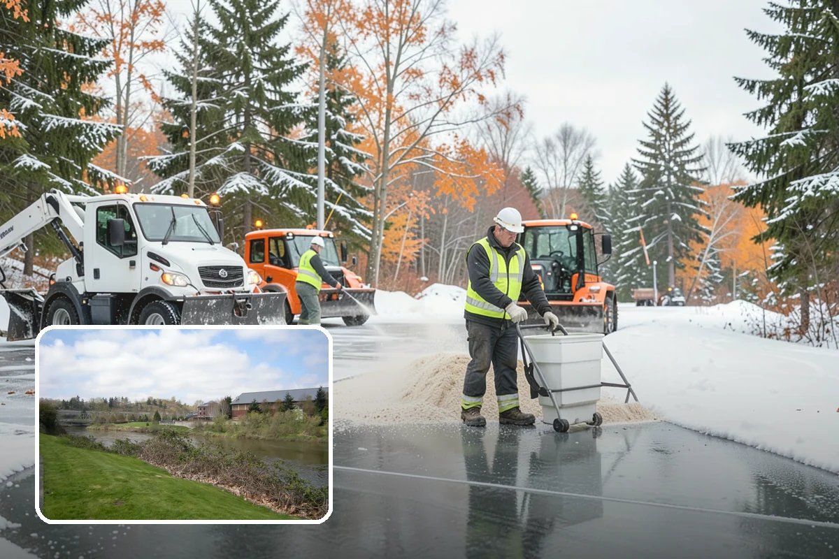 Pre-Storm Treatment in Tukwila, King County, WA - Prevents snow and ice from bonding to pavement