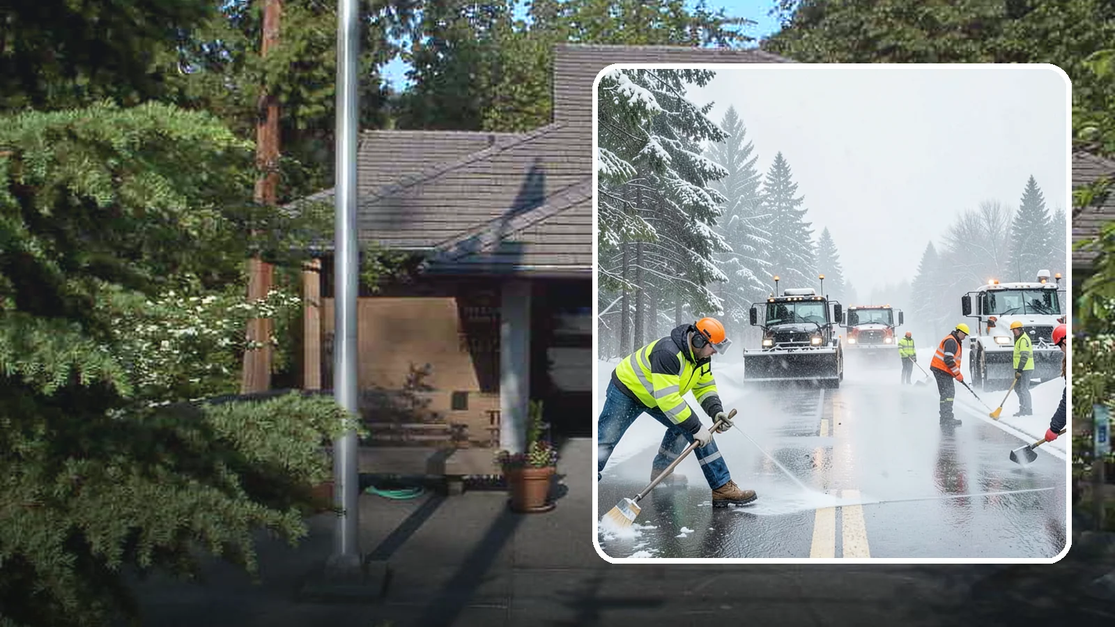 Pre-Storm Treatment in Yarrow Point, King County, WA - Proactive anti-icing applied before snow arrives so accumulation never bonds to your pavement.