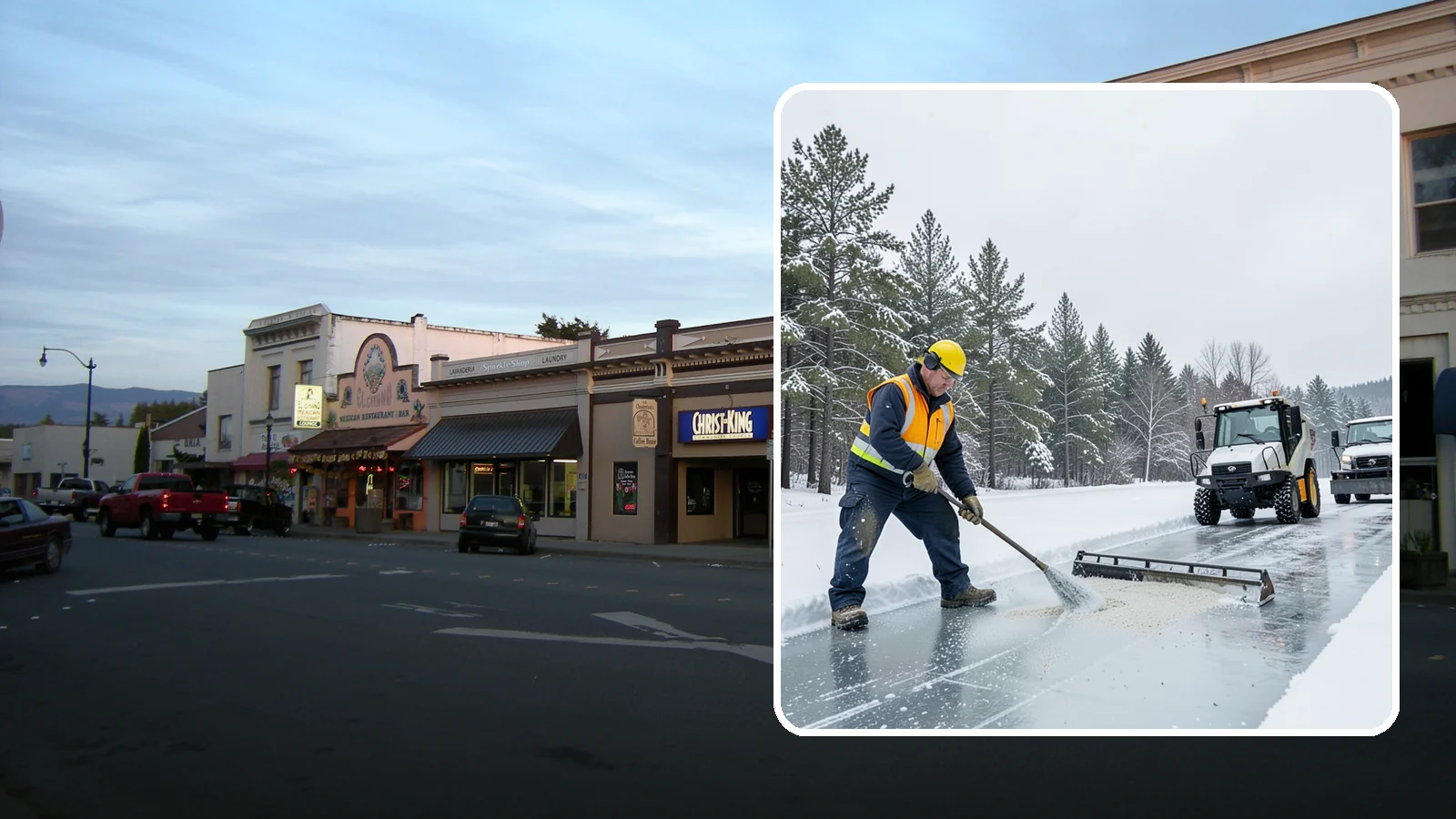 Pretreatment Services in Burlington, Skagit County, WA - Pretreatment services lay down deicer before a freeze so ice never gets a chance to bond to your pavement.