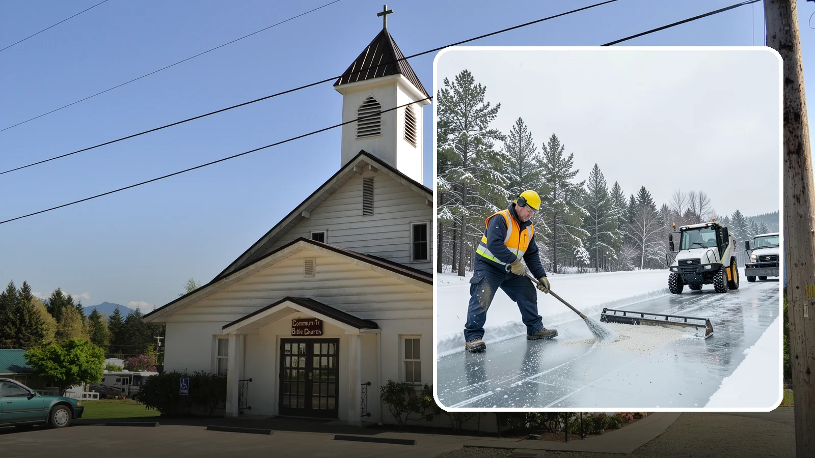 Pretreatment Services in Concrete, Skagit County, WA - Pretreatment services lay down deicer before a freeze so ice never gets a chance to bond to your pavement.