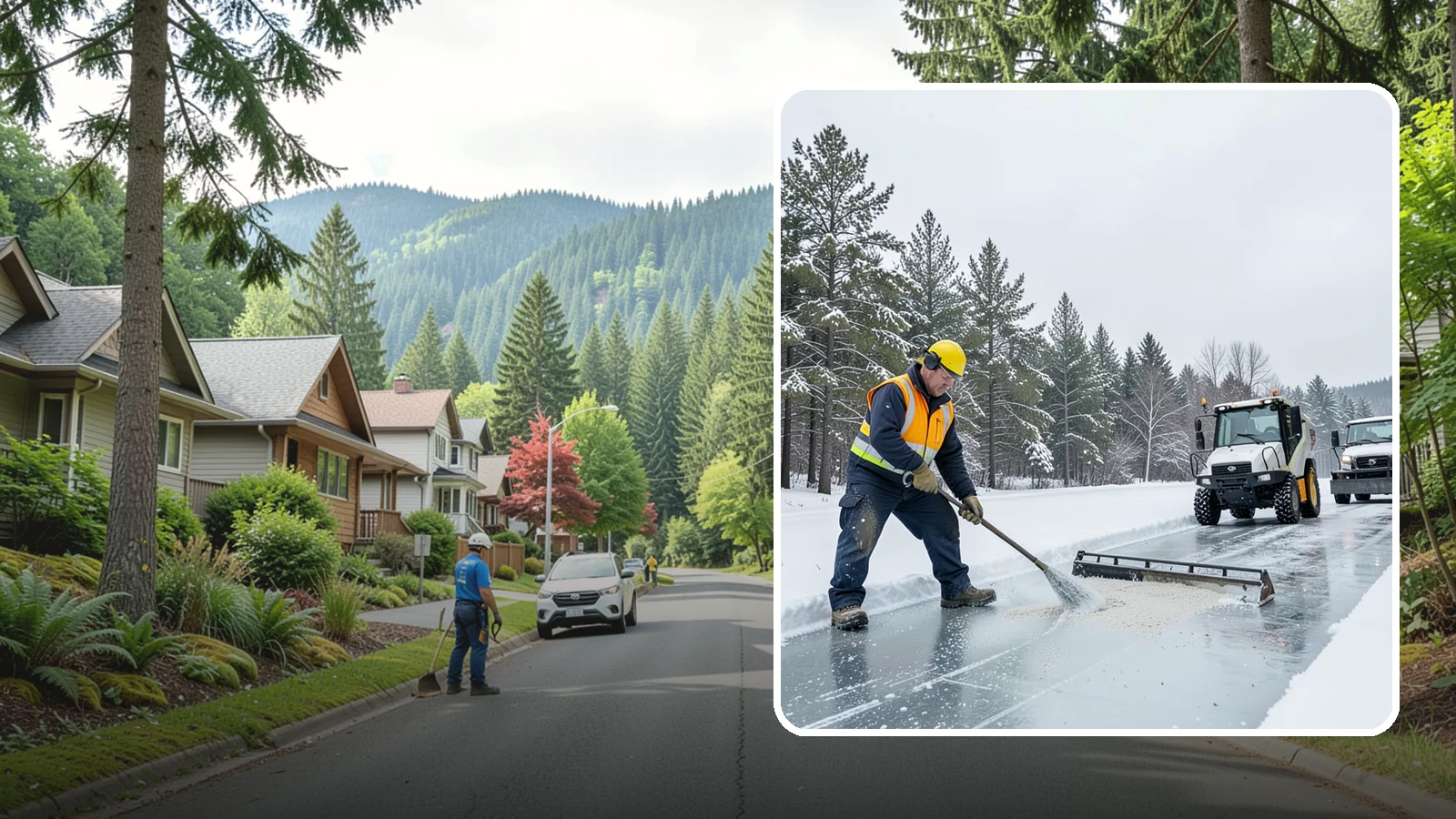 Pretreatment Services in Darrington, Snohomish County, WA - Pretreatment services lay down deicer before a freeze so ice never gets a chance to bond to your pavement.