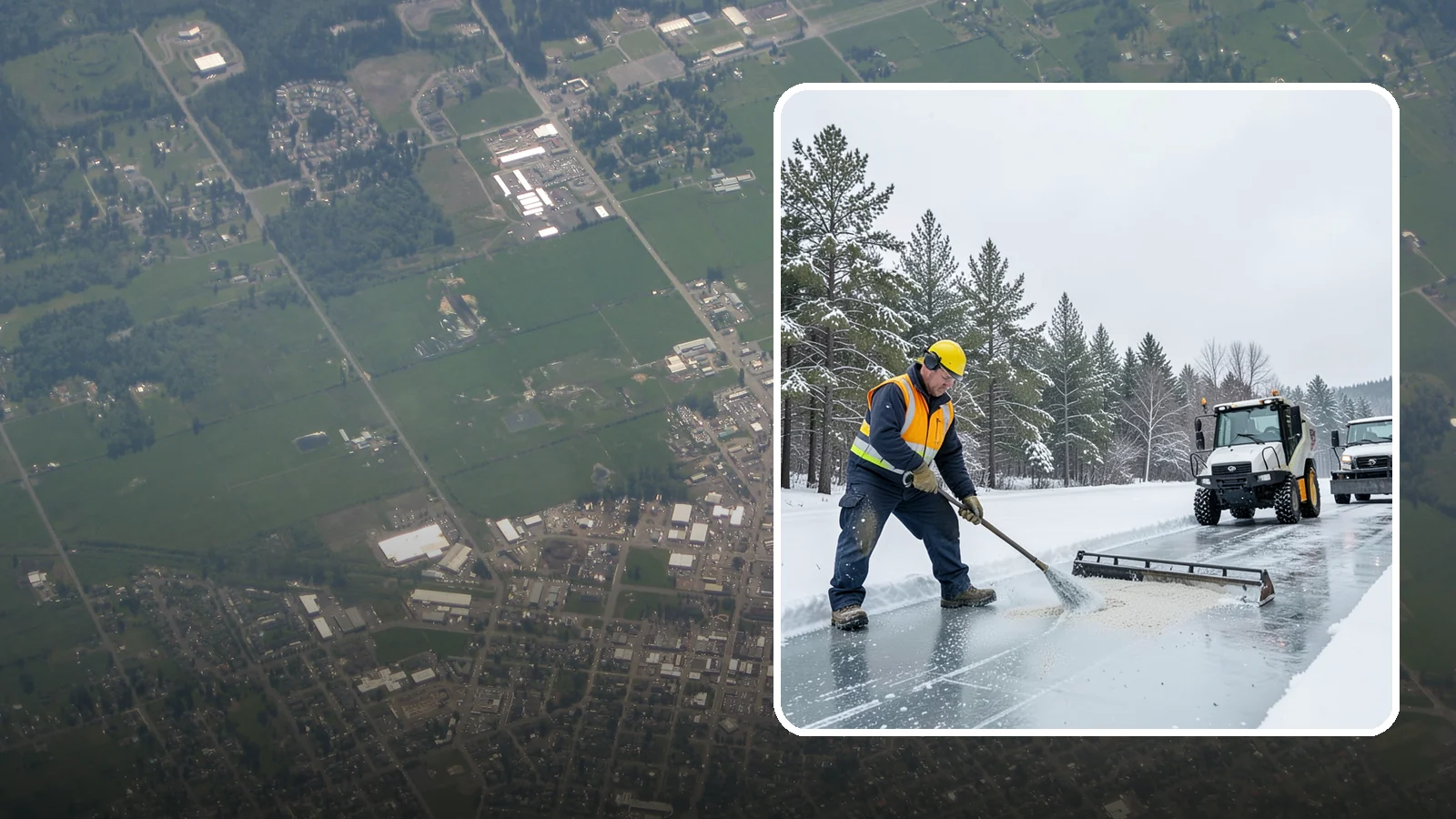 Pretreatment Services in Enumclaw, King County, WA - Pretreatment services lay down deicer before a freeze so ice never gets a chance to bond to your pavement.