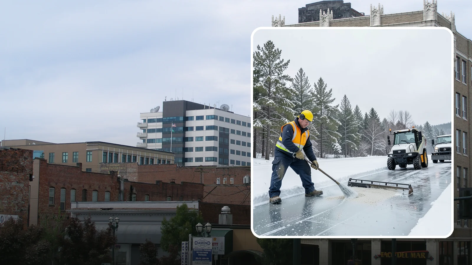 Pretreatment Services in Everett, Snohomish County, WA - Pretreatment services lay down deicer before a freeze so ice never gets a chance to bond to your pavement.