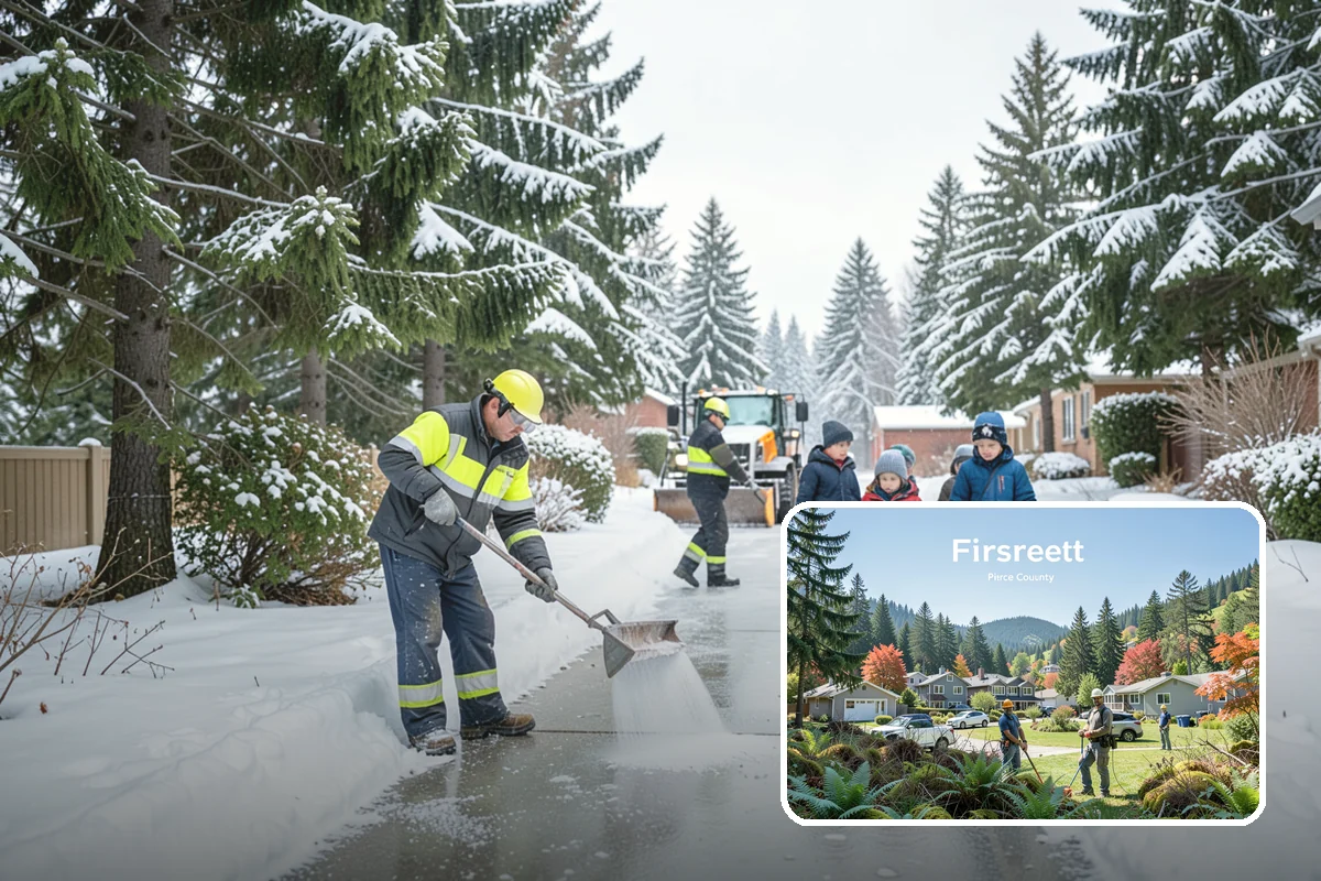 Pretreatment Services in Fircrest, Pierce County, WA - Stops ice from bonding to pavement in the first place