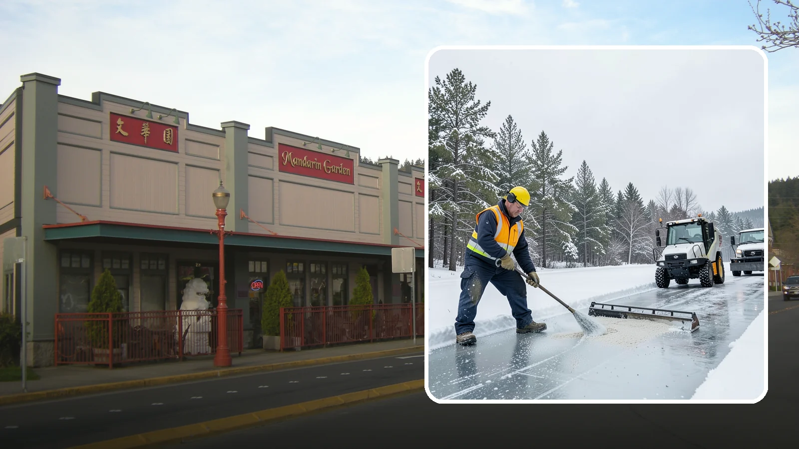 Pretreatment Services in Issaquah, King County, WA - Pretreatment services lay down deicer before a freeze so ice never gets a chance to bond to your pavement.