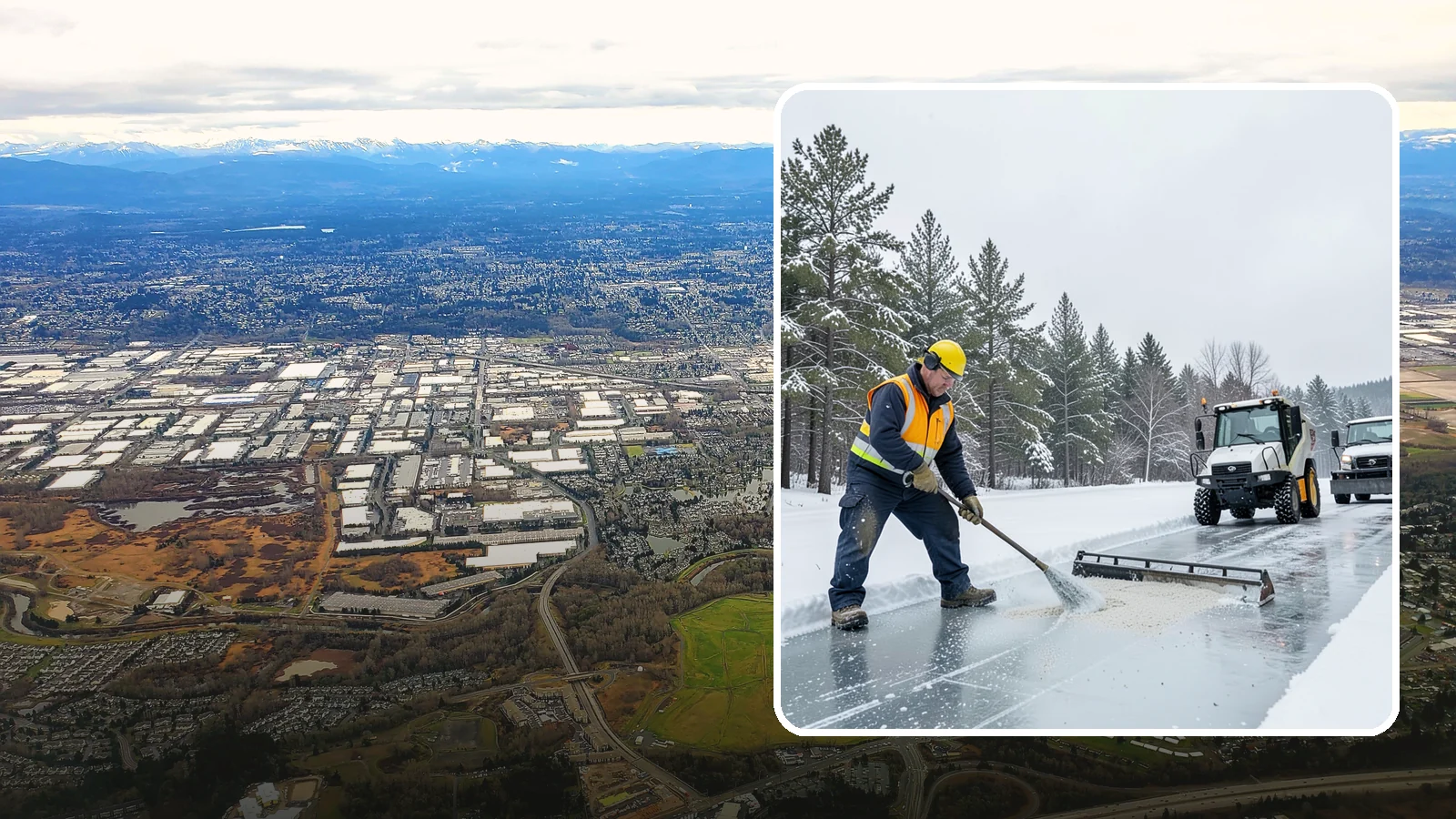 Pretreatment Services in Kent, King County, WA - Pretreatment services lay down deicer before a freeze so ice never gets a chance to bond to your pavement.