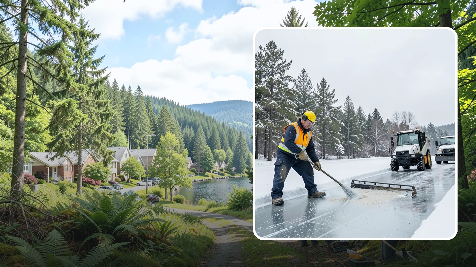 Pretreatment Services in Lake Forest Park, King County, WA - Pretreatment services lay down deicer before a freeze so ice never gets a chance to bond to your pavement.