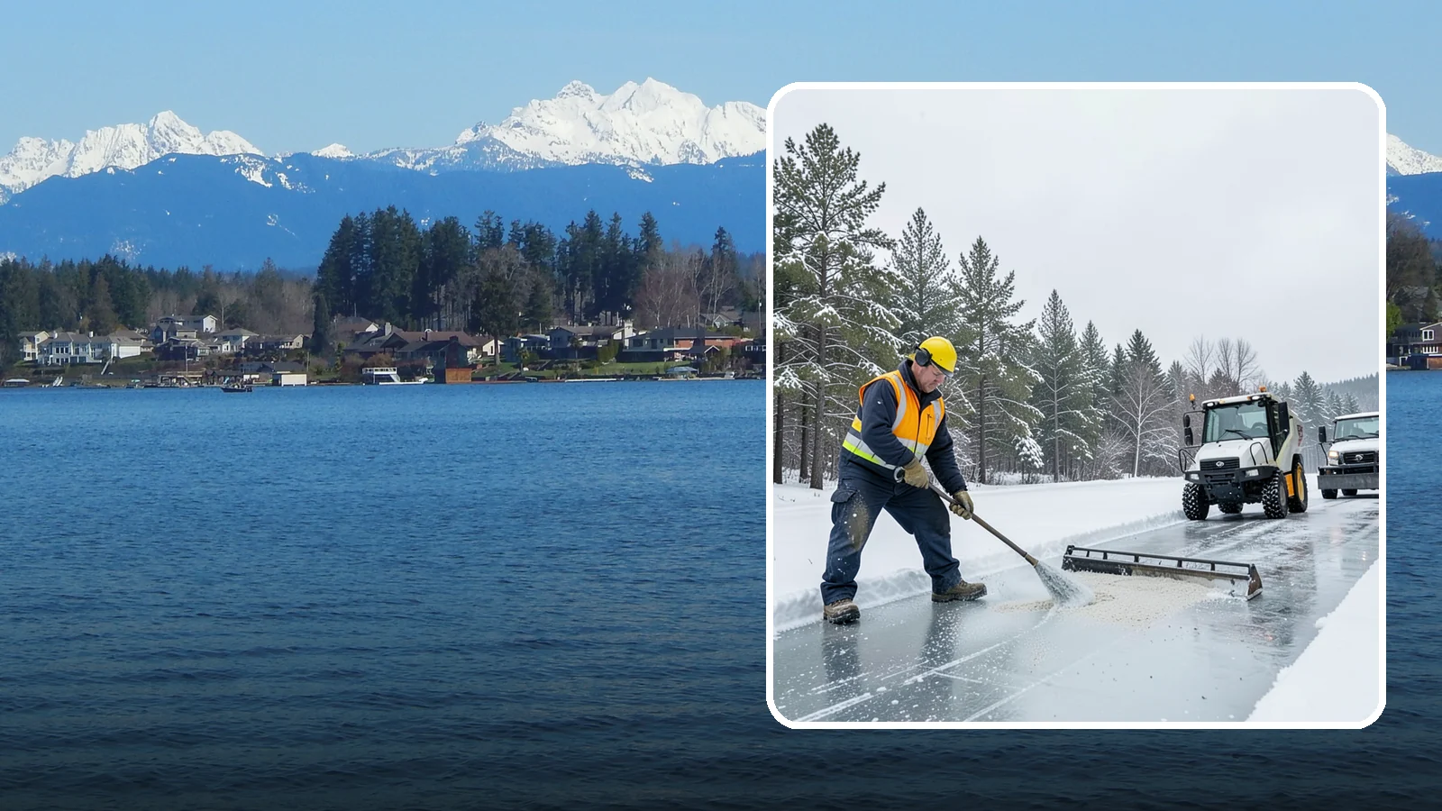 Pretreatment Services in Lake Stevens, Snohomish County, WA - Pretreatment services lay down deicer before a freeze so ice never gets a chance to bond to your pavement.
