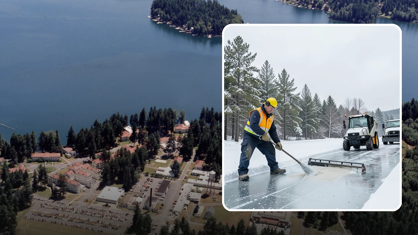 Pretreatment Services in Lakewood, Pierce County, WA - Pretreatment services lay down deicer before a freeze so ice never gets a chance to bond to your pavement.