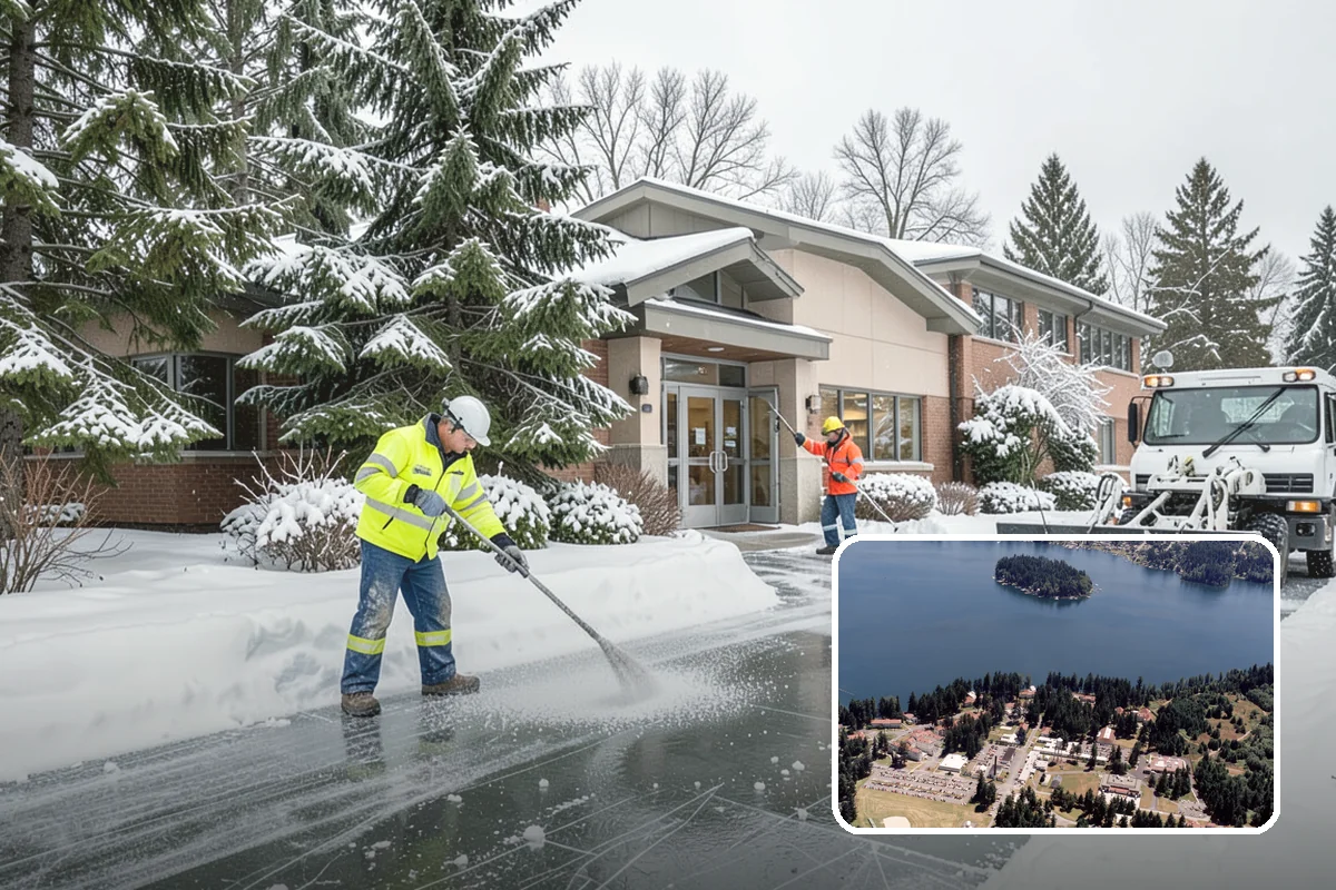 Pretreatment Services in Lakewood, Pierce County, WA - Stops ice from bonding to pavement in the first place