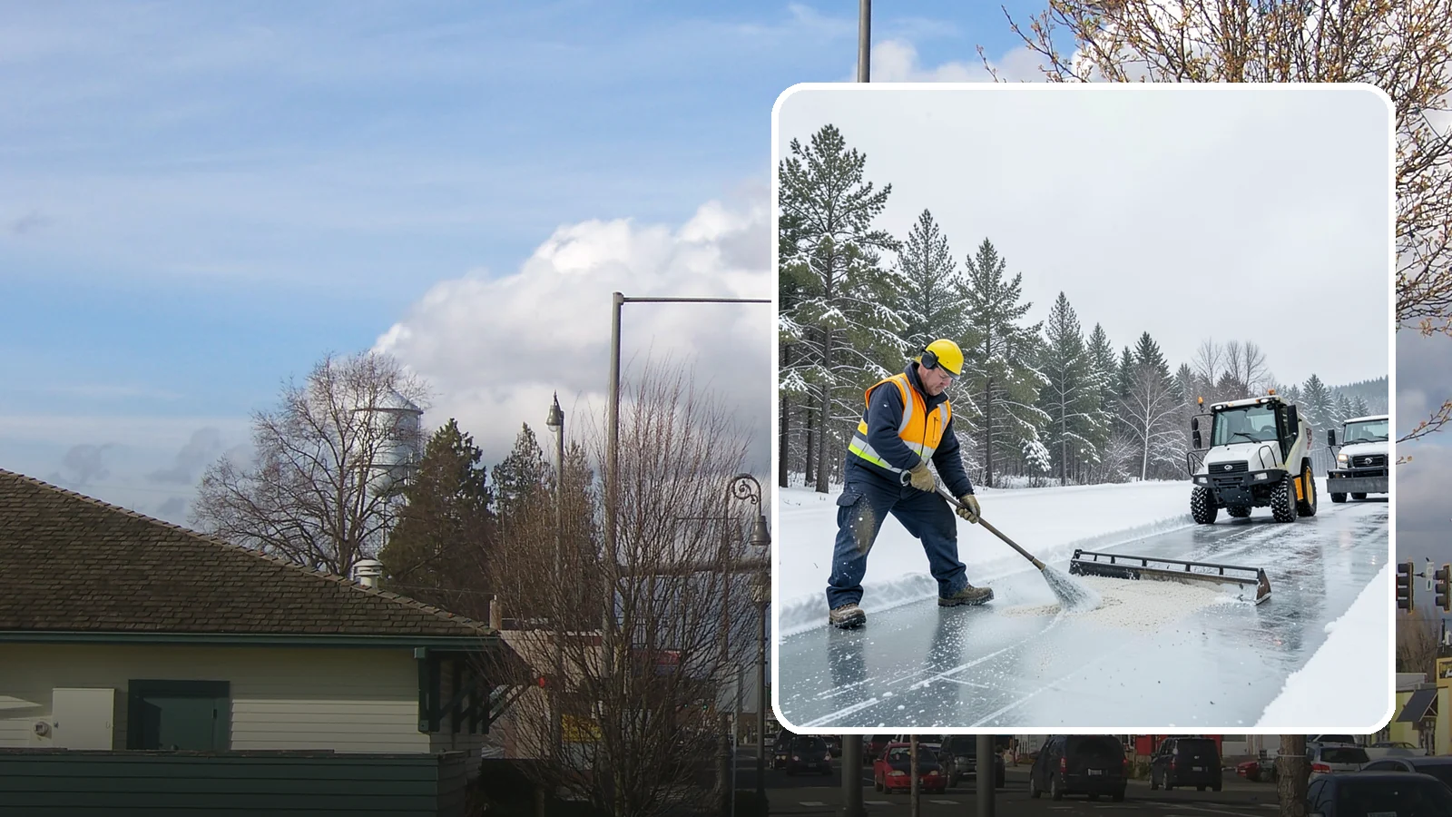Pretreatment Services in Marysville, Snohomish County, WA - Pretreatment services lay down deicer before a freeze so ice never gets a chance to bond to your pavement.