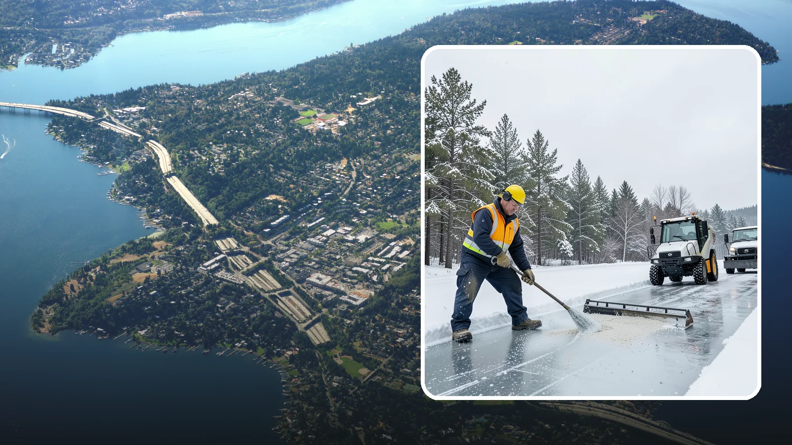Pretreatment Services in Mercer Island, King County, WA - Pretreatment services lay down deicer before a freeze so ice never gets a chance to bond to your pavement.