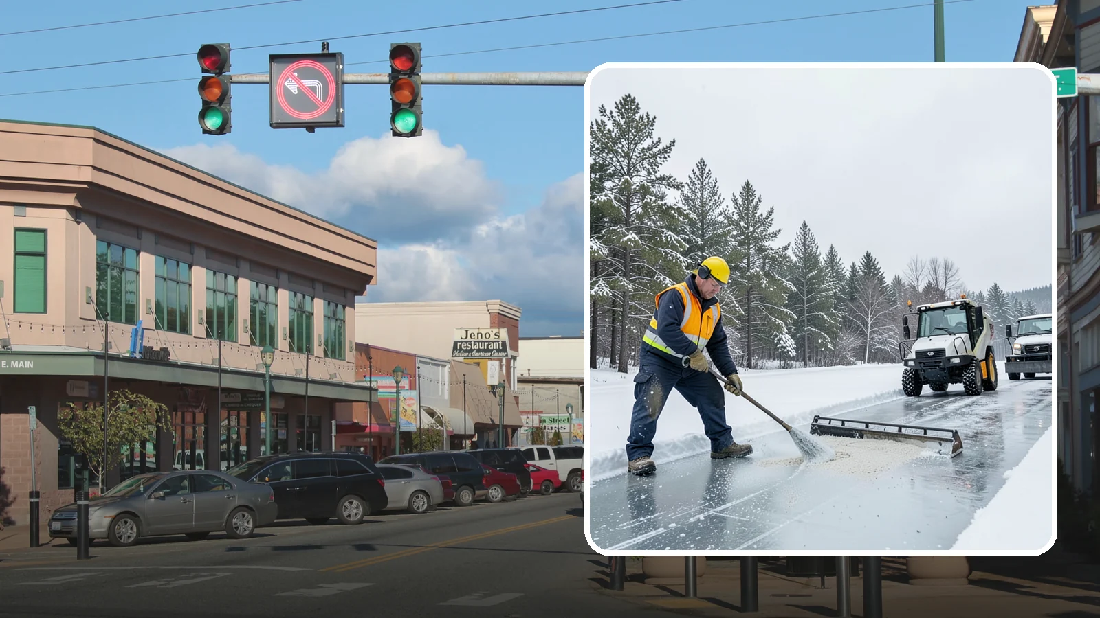 Pretreatment Services in Monroe, Snohomish County, WA - Pretreatment services lay down deicer before a freeze so ice never gets a chance to bond to your pavement.