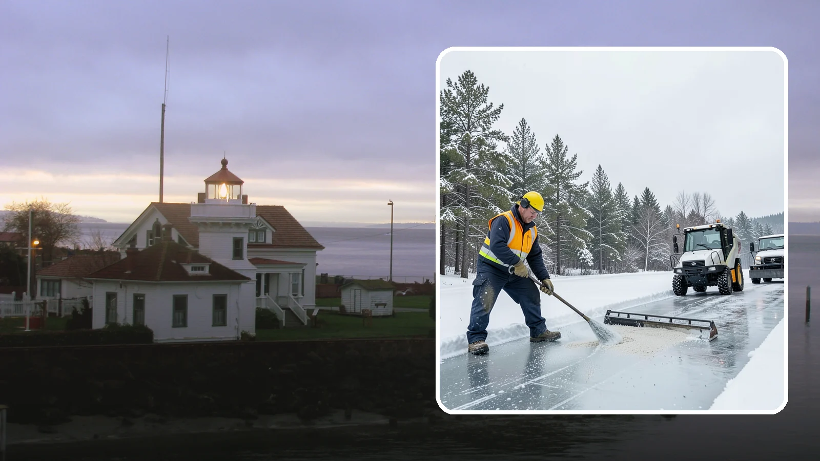 Pretreatment Services in Mukilteo, Snohomish County, WA - Pretreatment services lay down deicer before a freeze so ice never gets a chance to bond to your pavement.