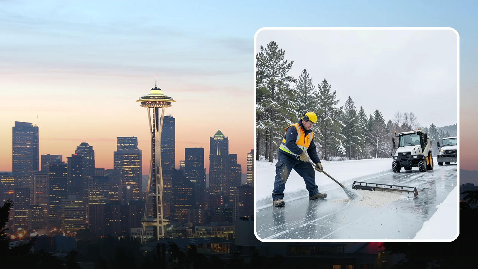 Pretreatment Services in Seattle, King County, WA - Pretreatment services lay down deicer before a freeze so ice never gets a chance to bond to your pavement.