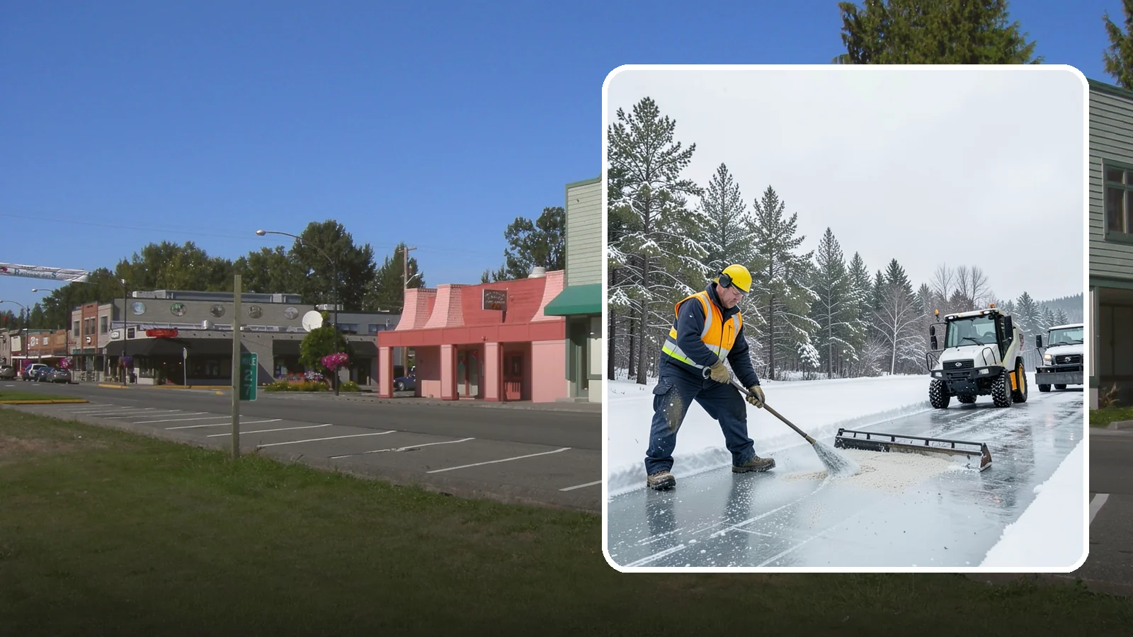 Pretreatment Services in Snoqualmie, King County, WA - Pretreatment services lay down deicer before a freeze so ice never gets a chance to bond to your pavement.