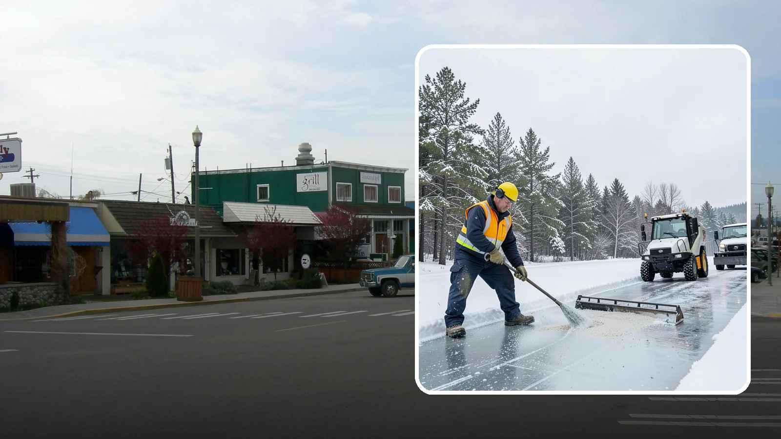 Pretreatment Services in Stanwood, Snohomish County, WA - Pretreatment services lay down deicer before a freeze so ice never gets a chance to bond to your pavement.