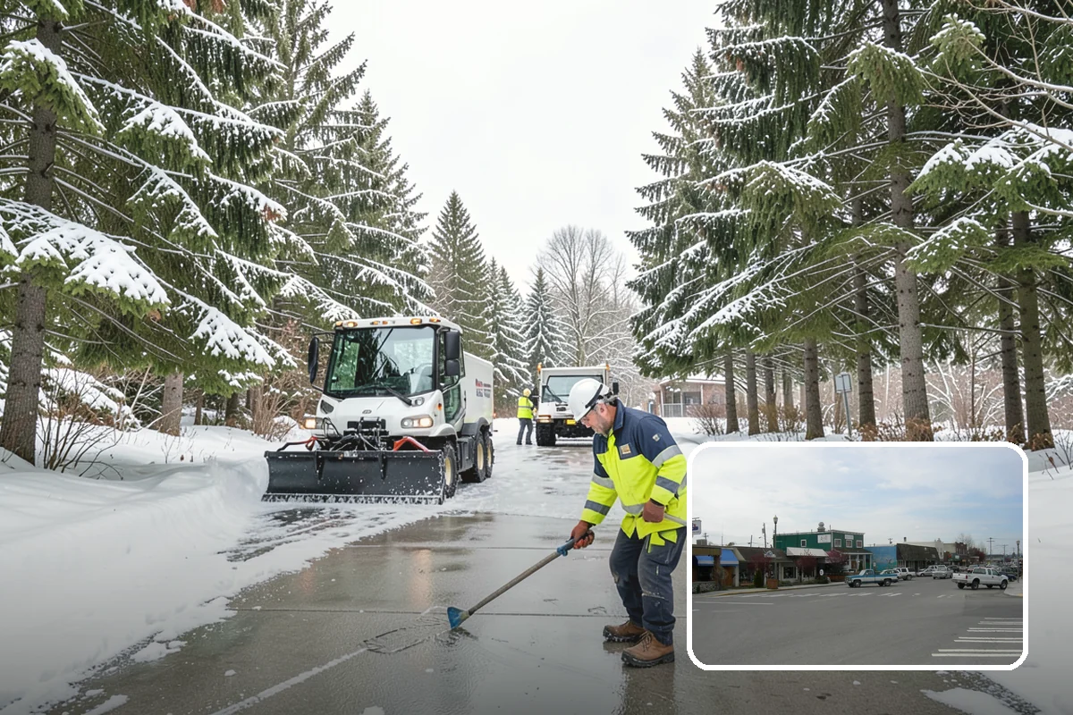 Pretreatment Services in Stanwood, Snohomish County, WA - Stops ice from bonding to pavement in the first place