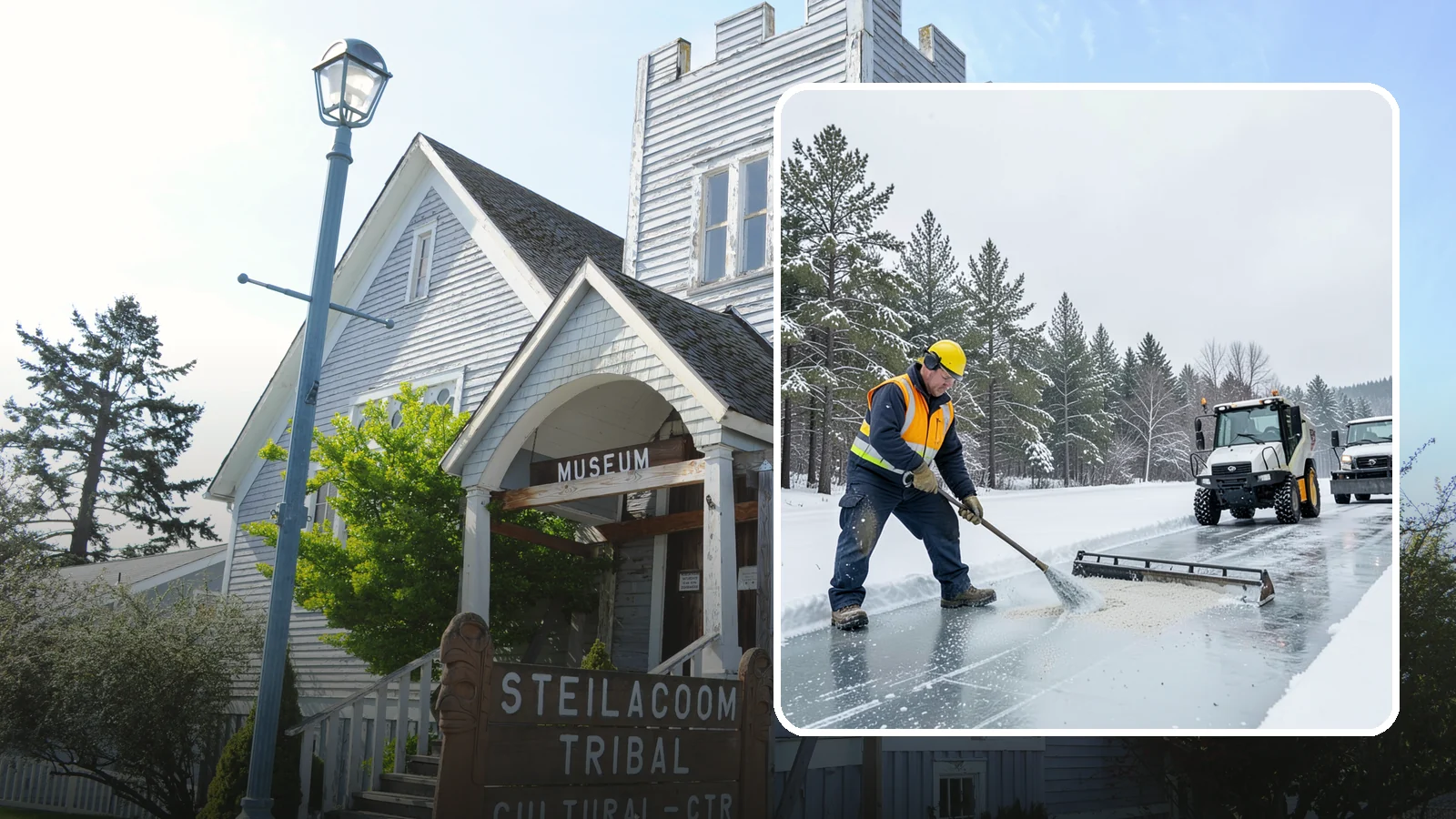 Pretreatment Services in Steilacoom, Pierce County, WA - Pretreatment services lay down deicer before a freeze so ice never gets a chance to bond to your pavement.