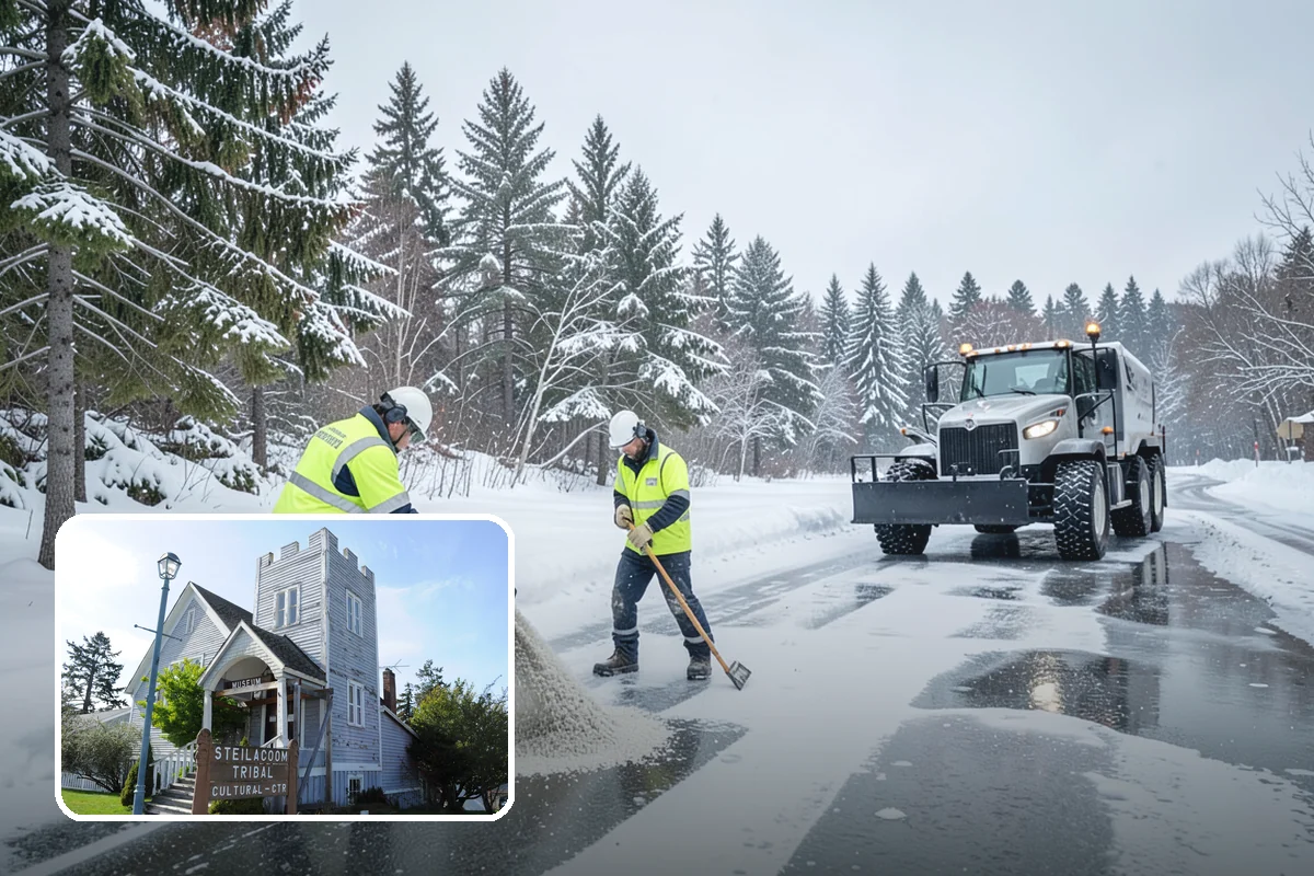 Pretreatment Services in Steilacoom, Pierce County, WA - Stops ice from bonding to pavement in the first place