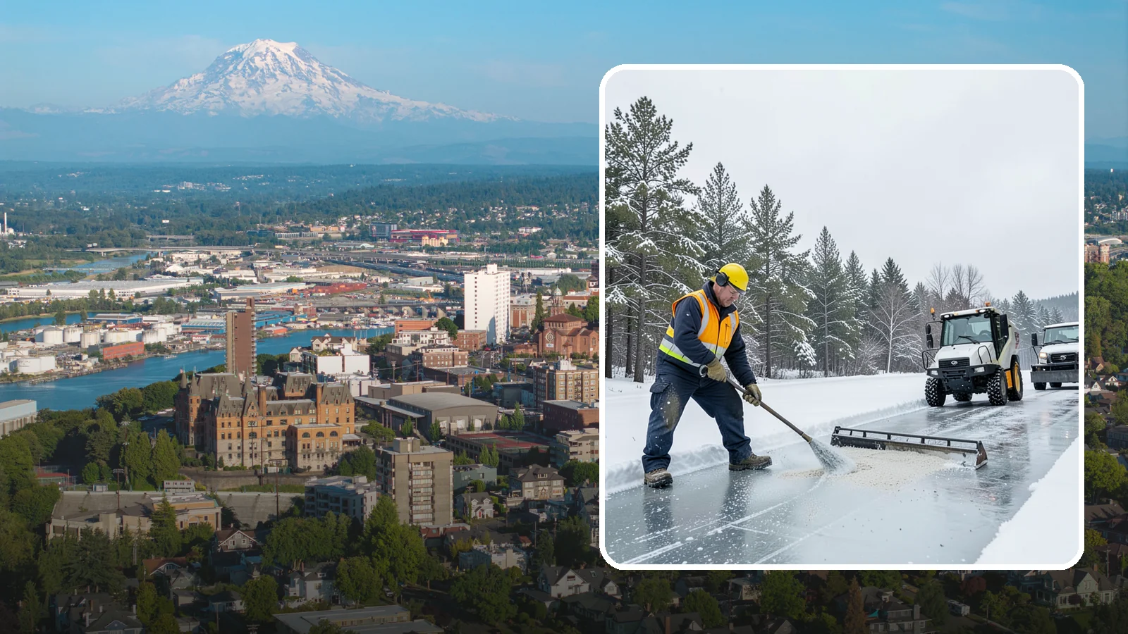 Pretreatment Services in Tacoma, Pierce County, WA - Pretreatment services lay down deicer before a freeze so ice never gets a chance to bond to your pavement.