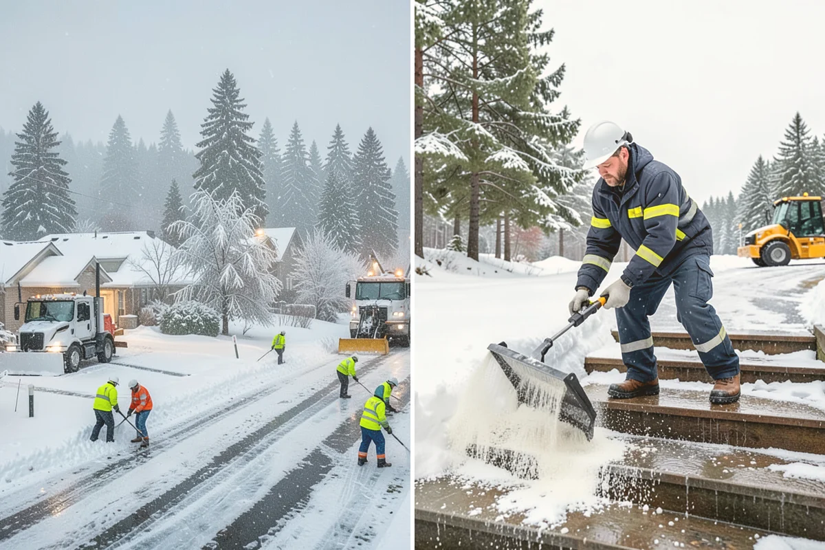 Private Road Snow Removal in Algona, King County, WA - Stake the road edges to guide plowing on the running surface
