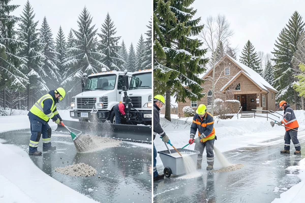 Private Road Snow Removal in Beaux Arts Village, King County, WA - Stake the road edges to guide plowing on the running surface