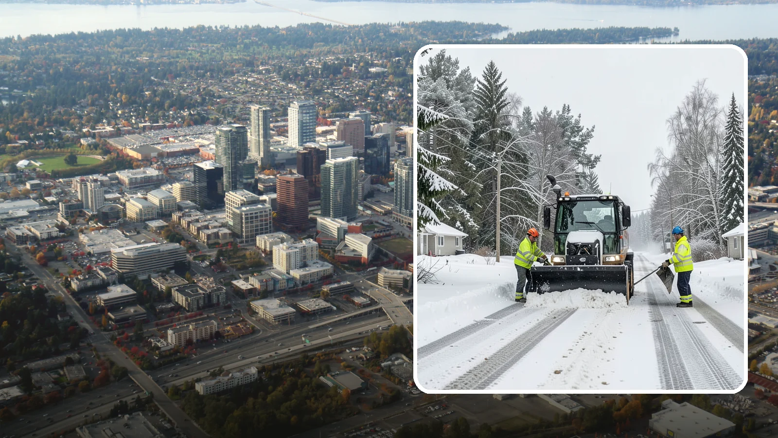 Private Road Snow Removal in Bellevue, King County, WA - Plowing of private roads and shared lanes that no public agency maintains, keeping rural and gated access open.