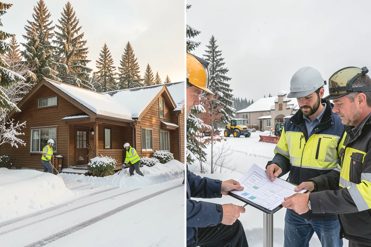 Private Road Snow Removal in Carnation, King County, WA - Stake the road edges to guide plowing on the running surface