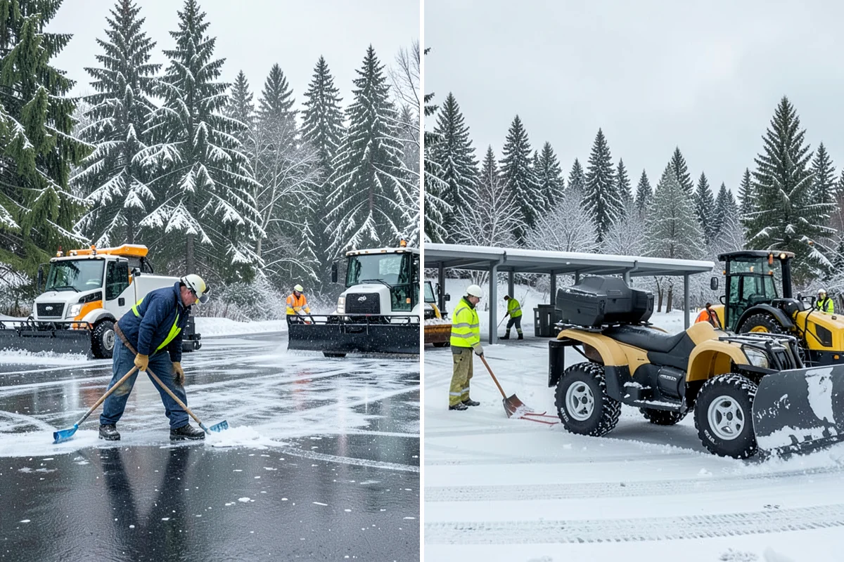 Private Road Snow Removal in Clyde Hill, King County, WA - Stake the road edges to guide plowing on the running surface