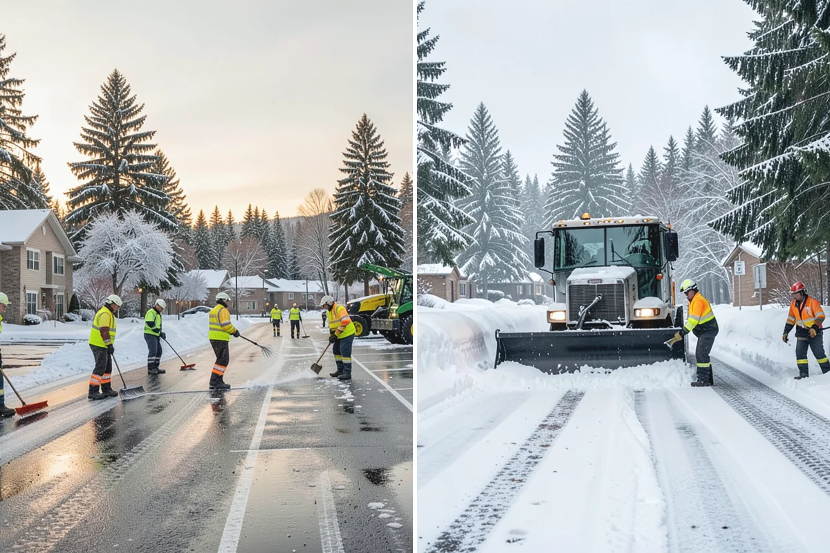 Private Road Snow Removal in Des Moines, King County, WA - Stake the road edges to guide plowing on the running surface