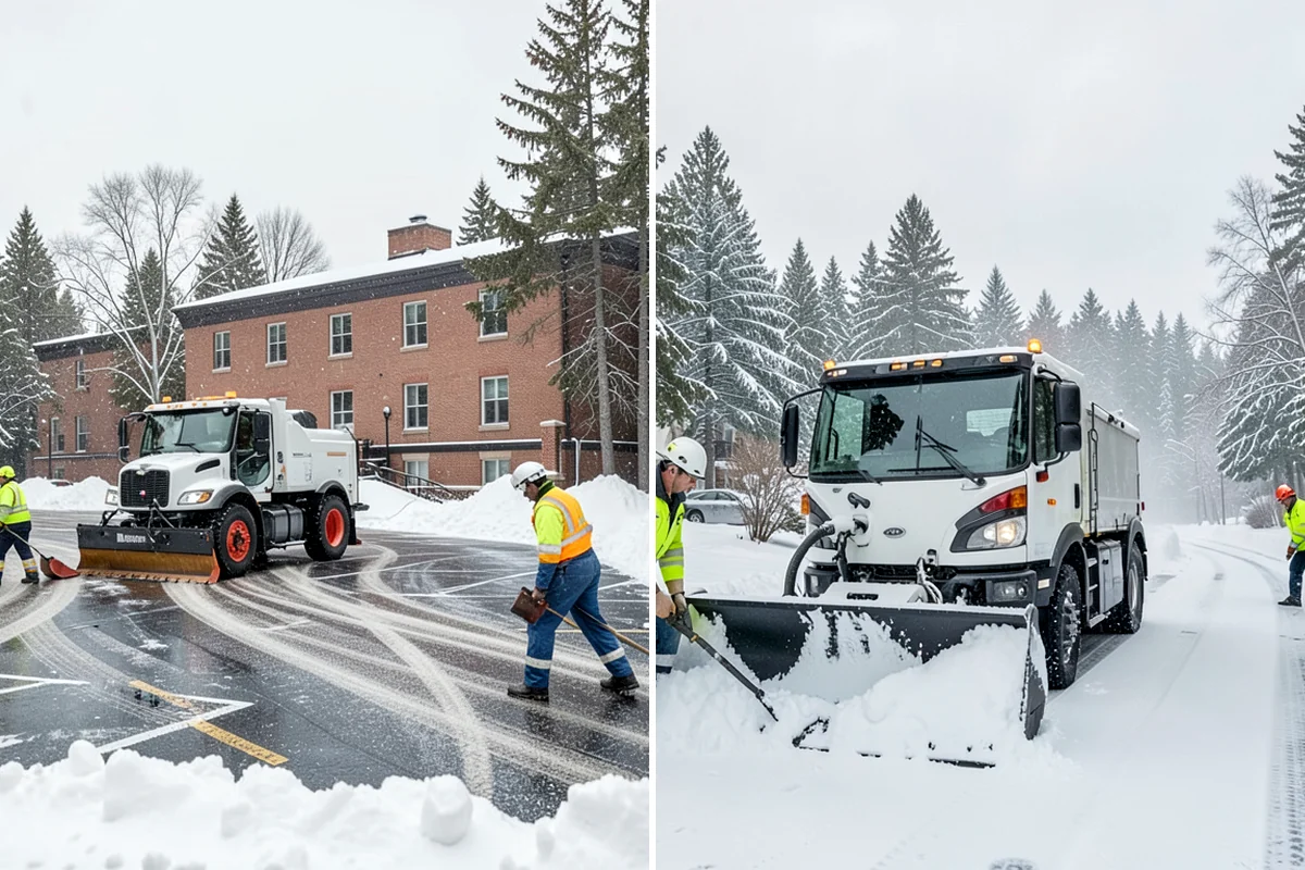Private Road Snow Removal in DuPont, Pierce County, WA - Stake the road edges to guide plowing on the running surface