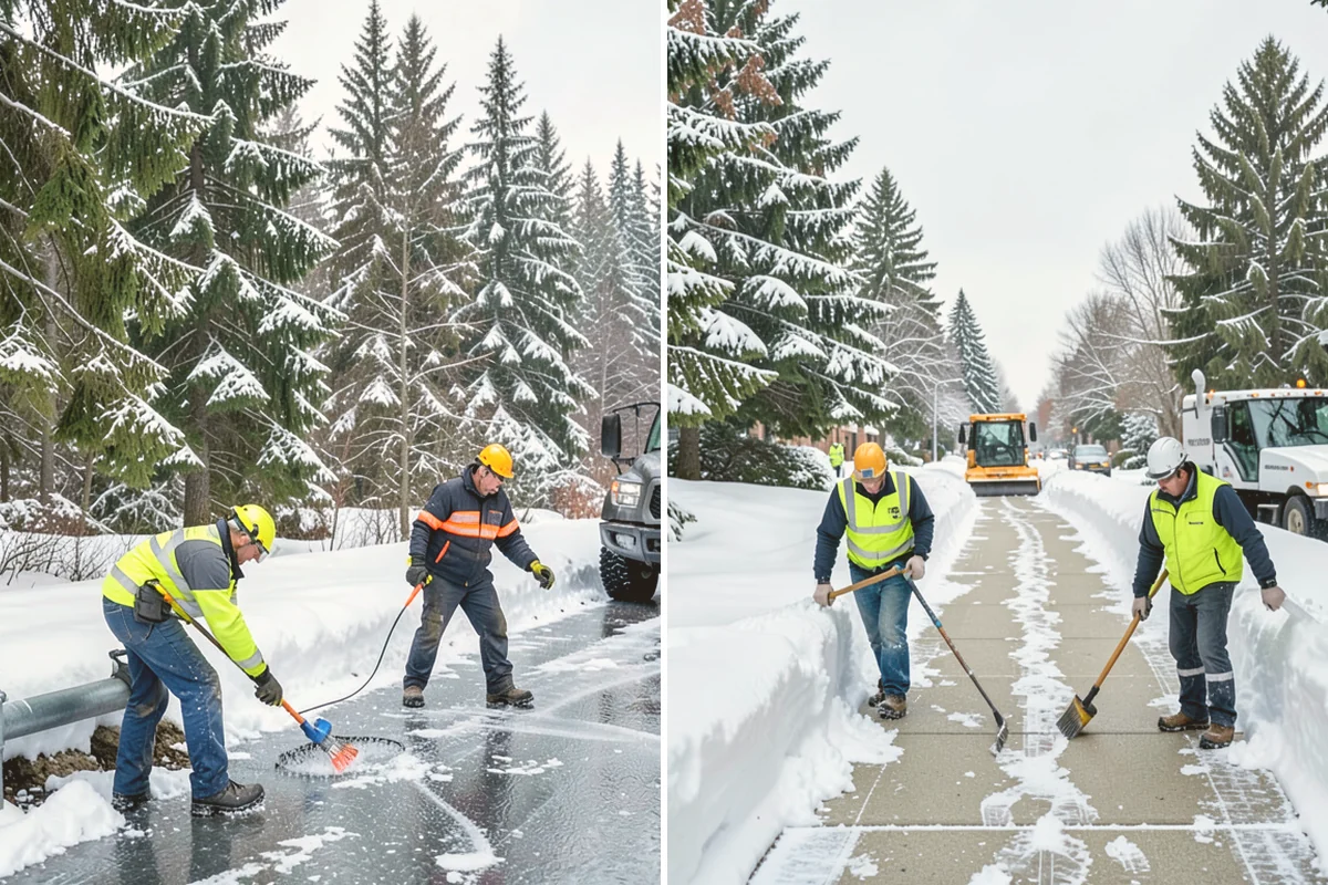 Private Road Snow Removal in Eatonville, Pierce County, WA - Stake the road edges to guide plowing on the running surface