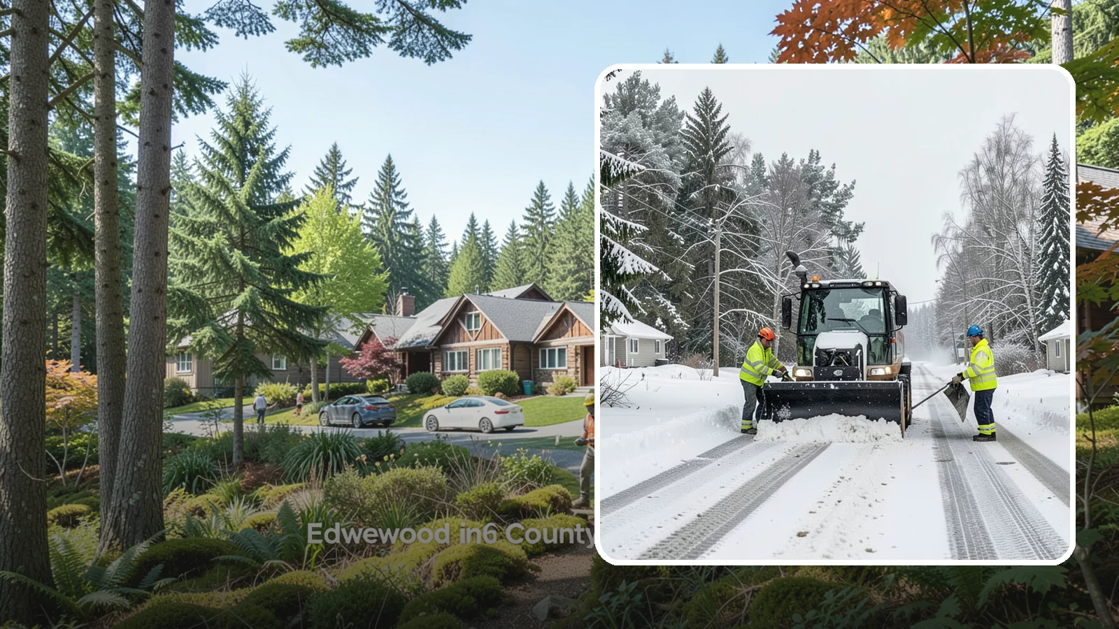Private Road Snow Removal in Edgewood, Pierce County, WA - Plowing of private roads and shared lanes that no public agency maintains, keeping rural and gated access open.