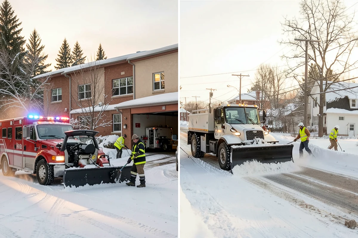 Private Road Snow Removal in Enumclaw, King County, WA - Stake the road edges to guide plowing on the running surface