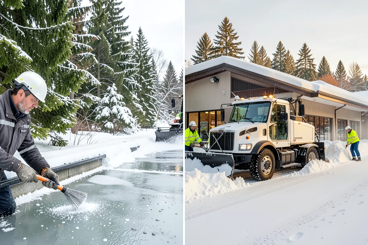 Private Road Snow Removal in Everett, Snohomish County, WA - Stake the road edges to guide plowing on the running surface