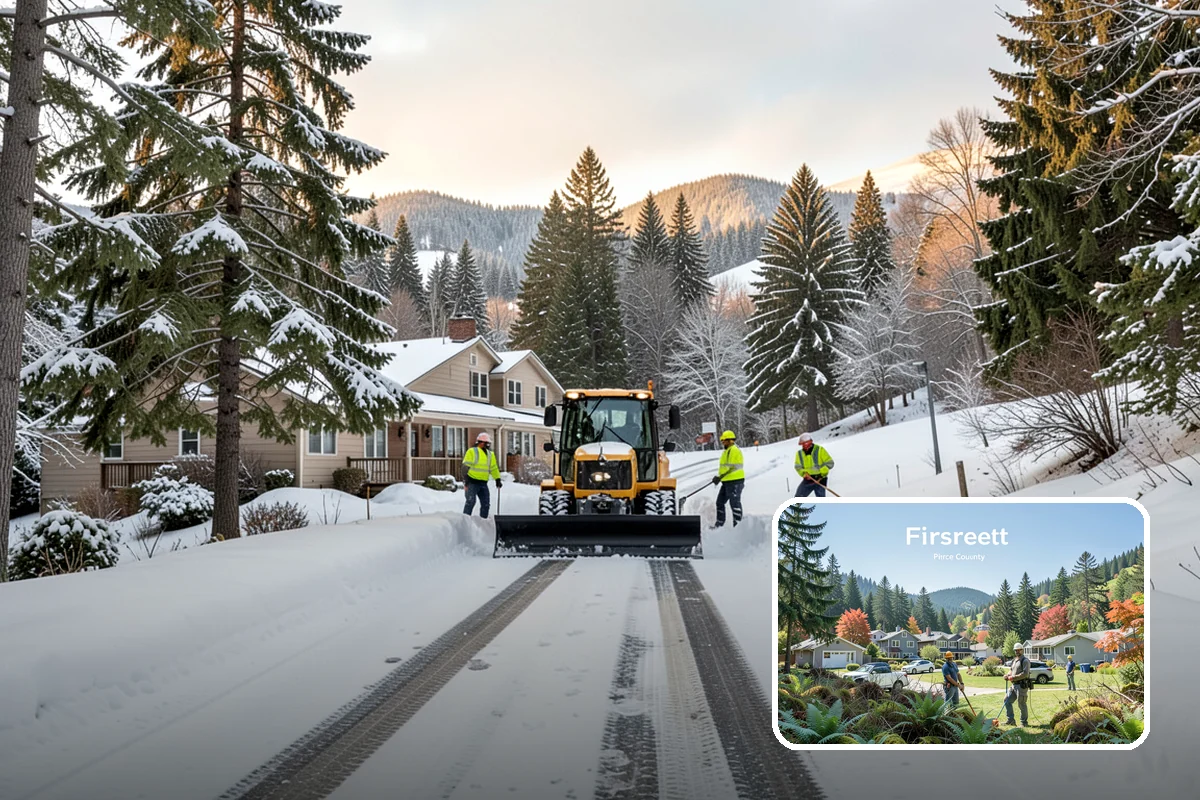 Private Road Snow Removal in Fircrest, Pierce County, WA - Maintains access on roads no public agency will plow