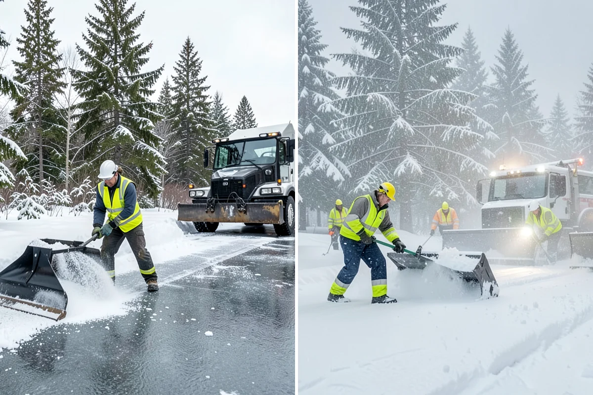 Private Road Snow Removal in Fircrest, Pierce County, WA - Stake the road edges to guide plowing on the running surface