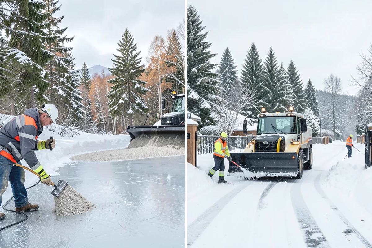 Private Road Snow Removal in Gold Bar, Snohomish County, WA - Stake the road edges to guide plowing on the running surface