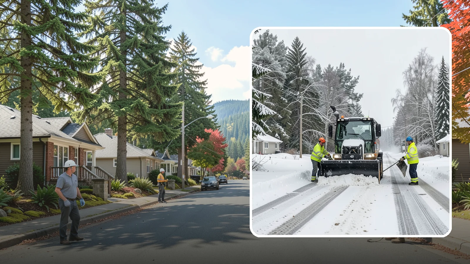 Private Road Snow Removal in Hunts Point, King County, WA - Plowing of private roads and shared lanes that no public agency maintains, keeping rural and gated access open.