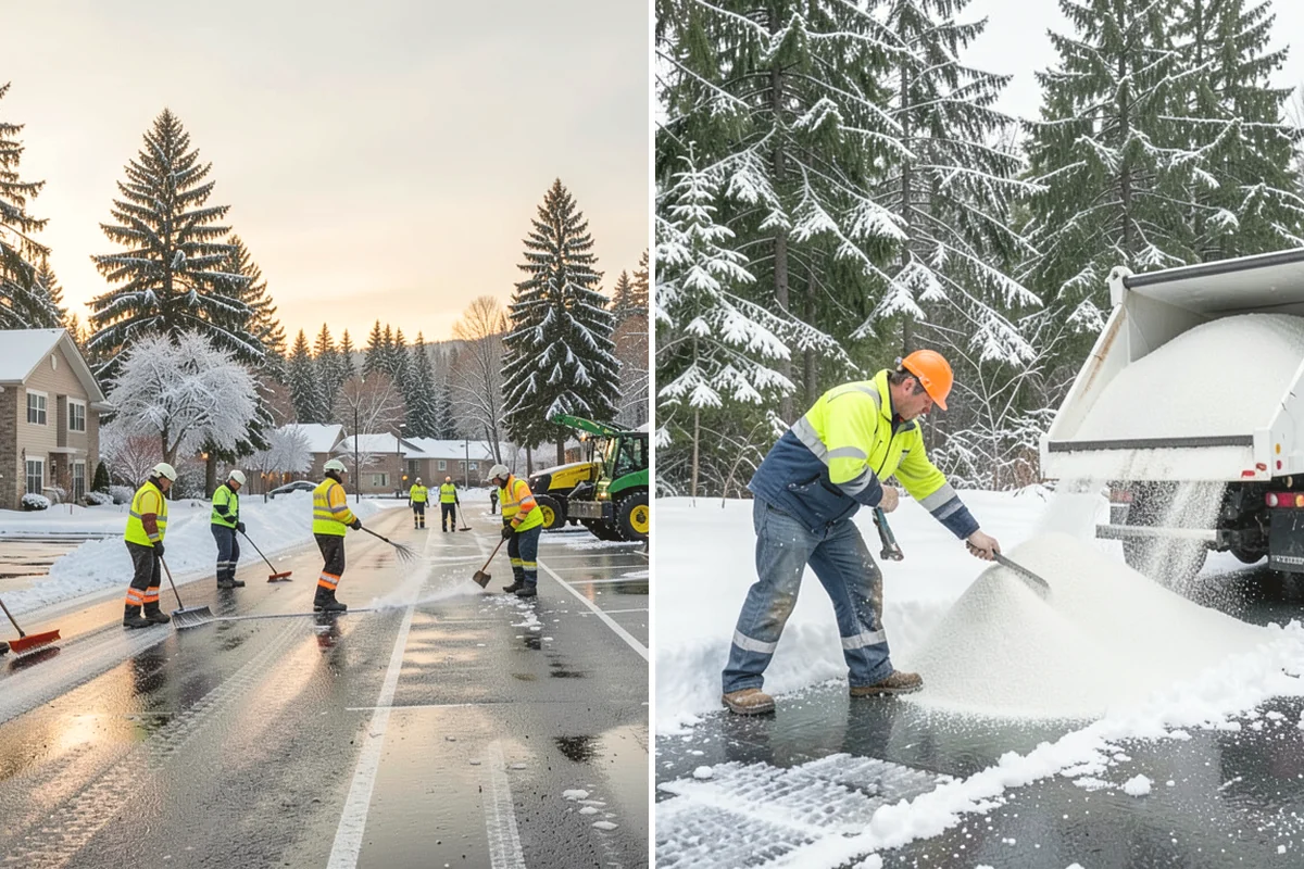 Private Road Snow Removal in Issaquah, King County, WA - Stake the road edges to guide plowing on the running surface