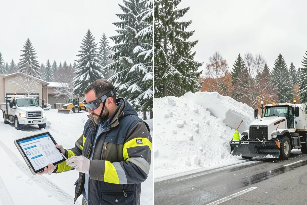 Private Road Snow Removal in La Conner, Skagit County, WA - Stake the road edges to guide plowing on the running surface