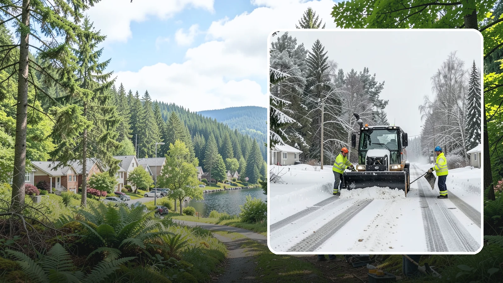 Private Road Snow Removal in Lake Forest Park, King County, WA - Plowing of private roads and shared lanes that no public agency maintains, keeping rural and gated access open.