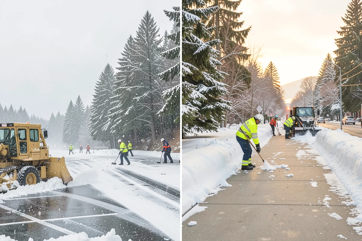 Private Road Snow Removal in Lake Stevens, Snohomish County, WA - Stake the road edges to guide plowing on the running surface