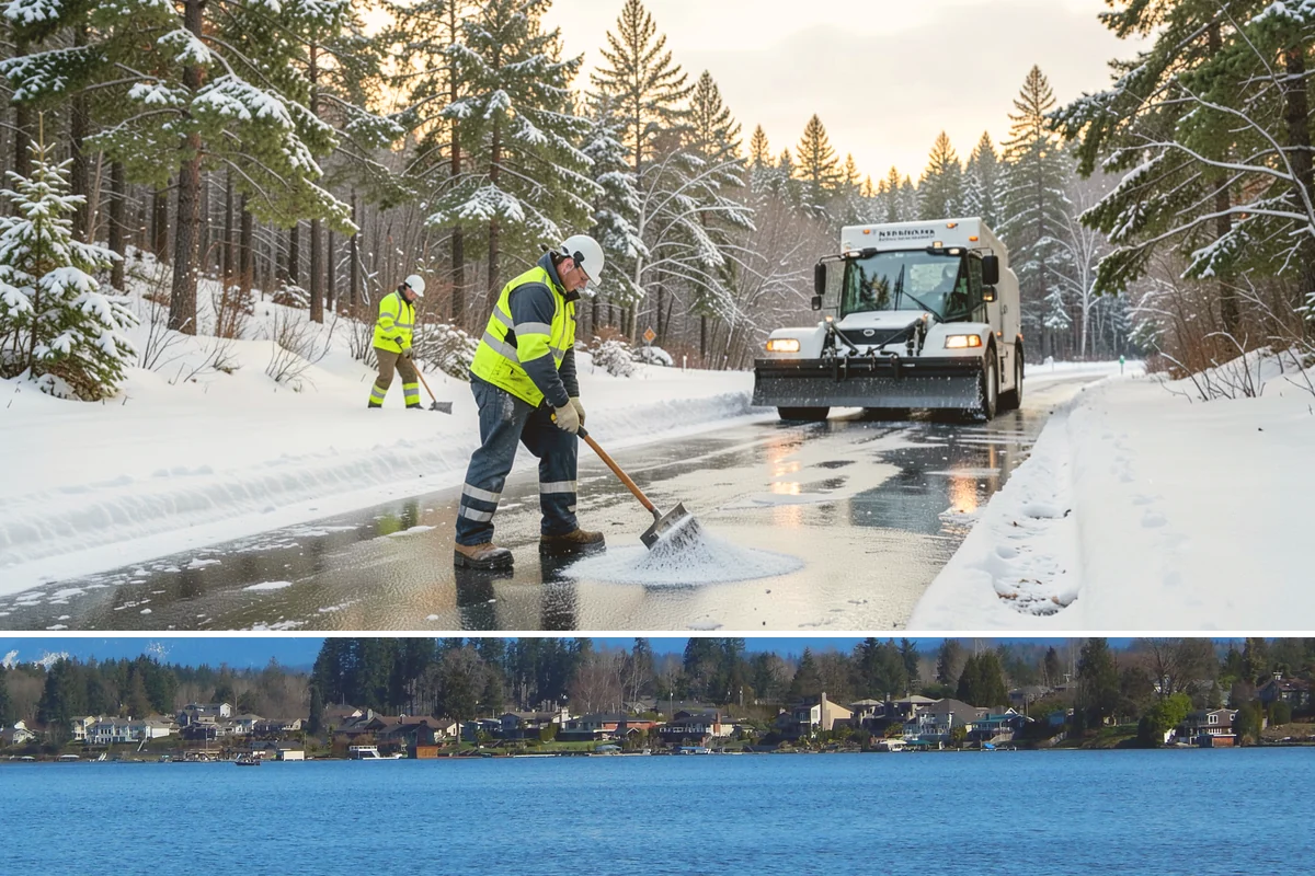 Private Road Snow Removal in Lake Stevens, Snohomish County, WA - Set up a private-road contract before December, since foothill roads can hold snow long after Seattle streets are bare.