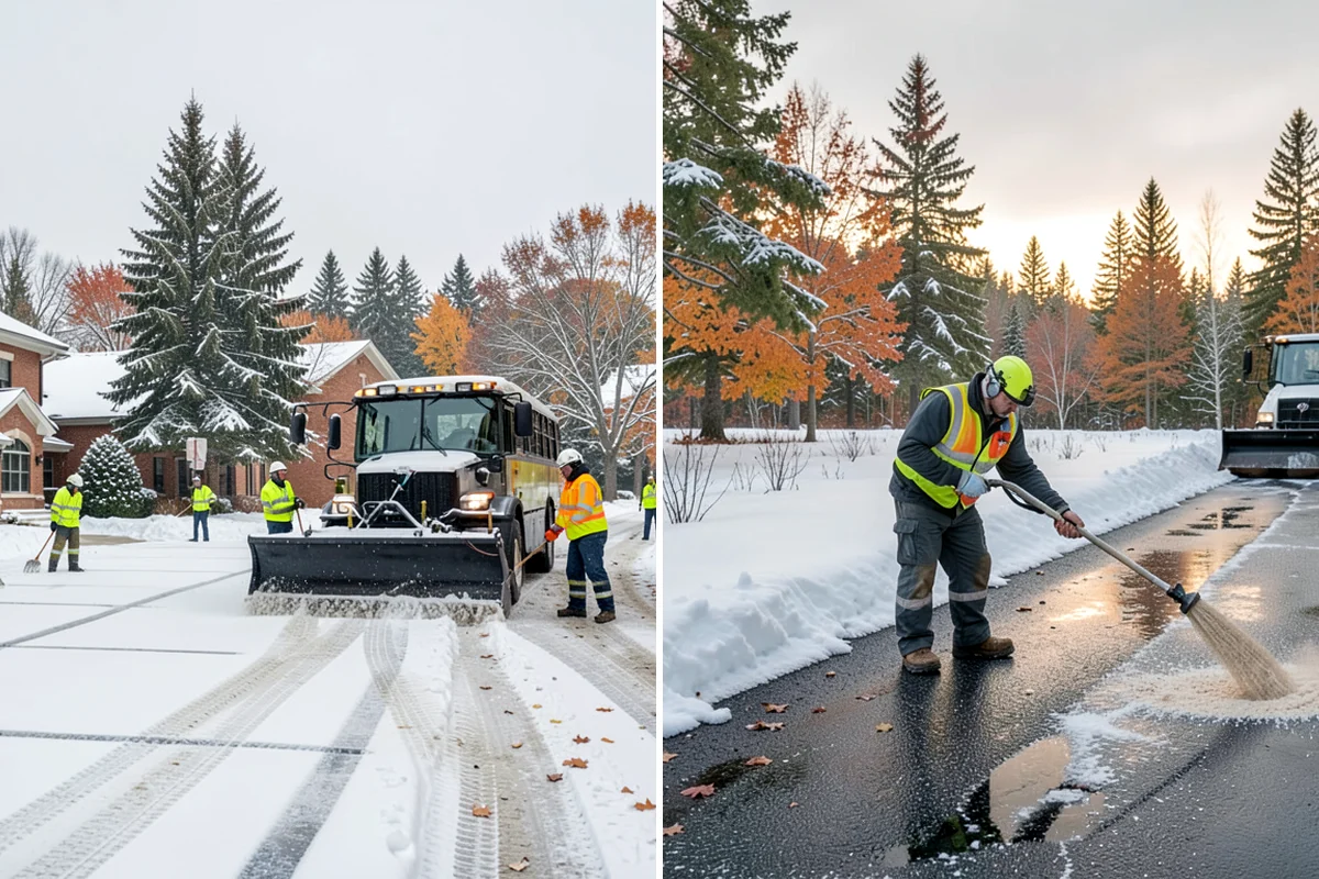 Private Road Snow Removal in Lakewood, Pierce County, WA - Stake the road edges to guide plowing on the running surface