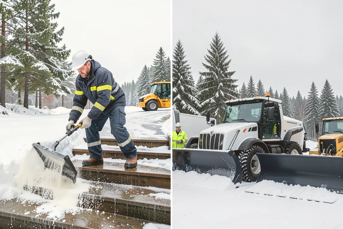 Private Road Snow Removal in Lynnwood, Snohomish County, WA - Stake the road edges to guide plowing on the running surface