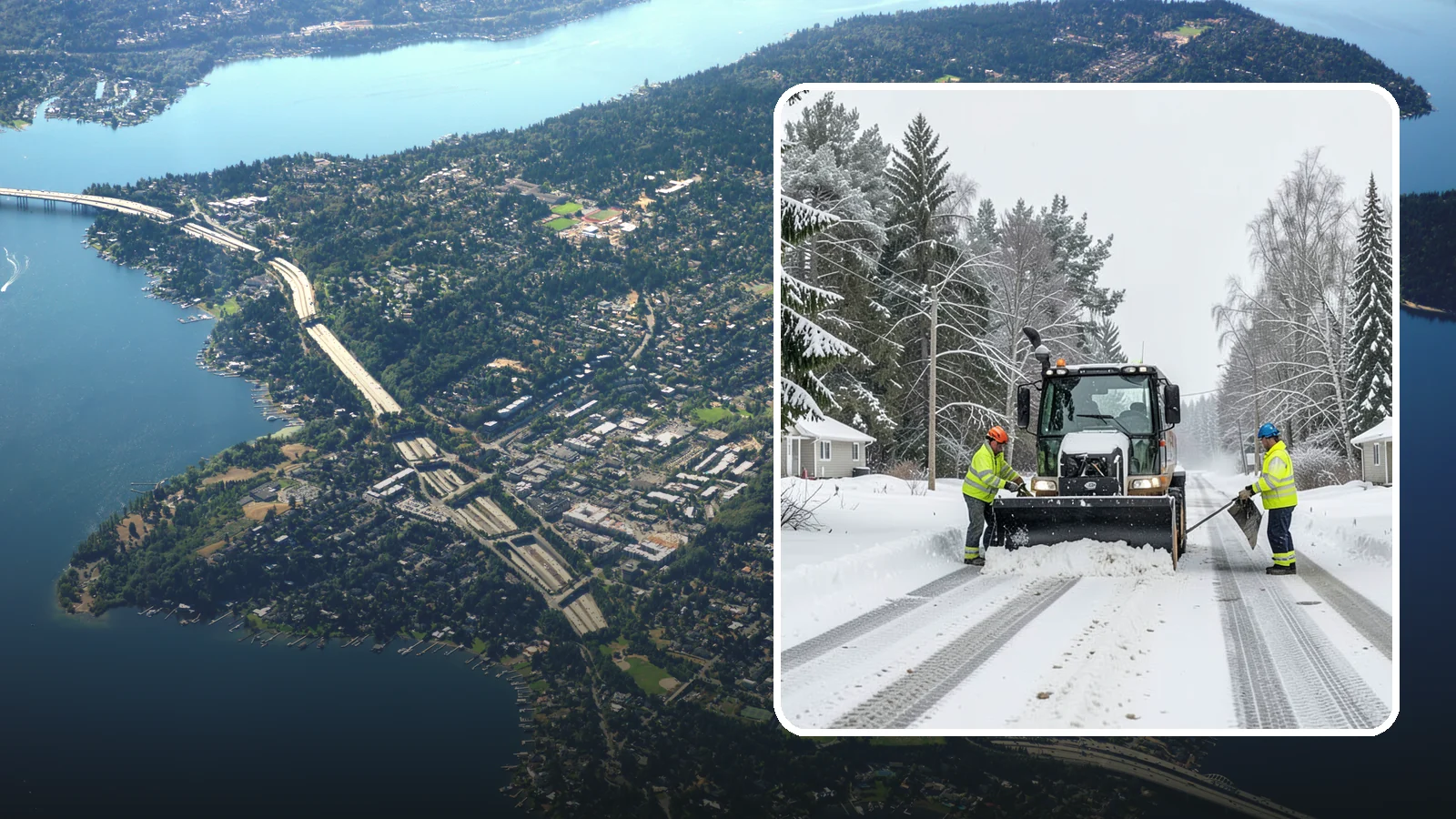 Private Road Snow Removal in Mercer Island, King County, WA - Plowing of private roads and shared lanes that no public agency maintains, keeping rural and gated access open.