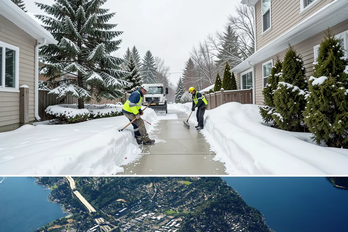 Private Road Snow Removal in Mercer Island, King County, WA - Set up a private-road contract before December, since foothill roads can hold snow long after Seattle streets are bare.